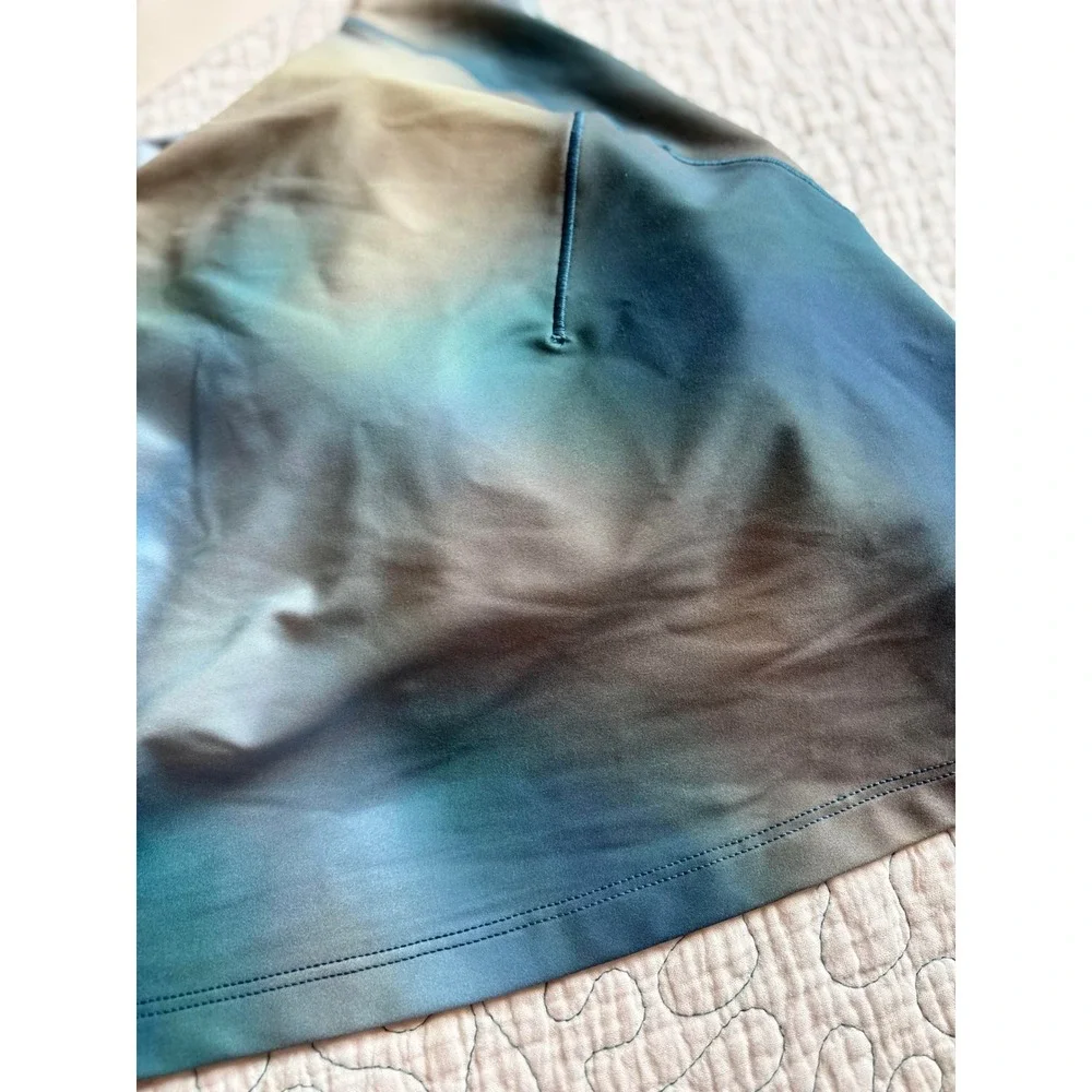 CALIA Womens‎ Low Support Sports Bra Blue Teal Ombre Watercolor 3XL